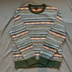 J. Crew Wool Striped Crewneck Sweater